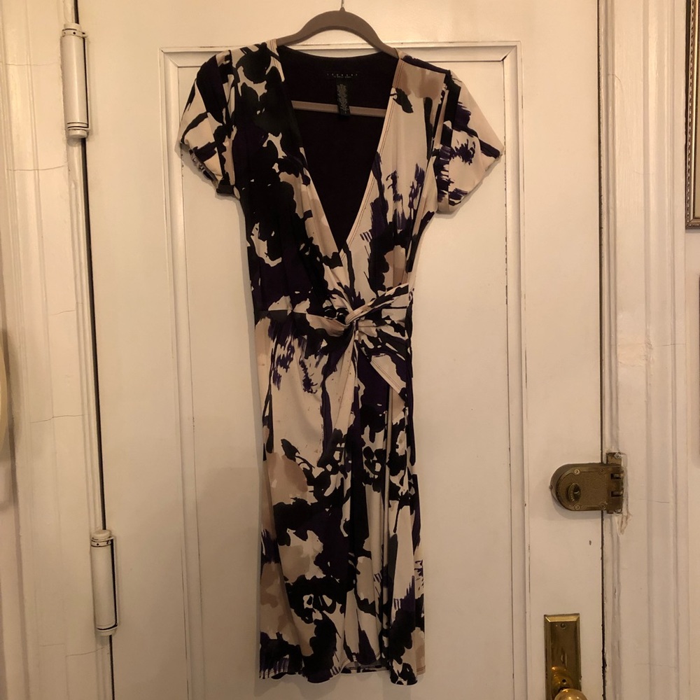 Laundry by Shelli Segal faux wrap dress sz2